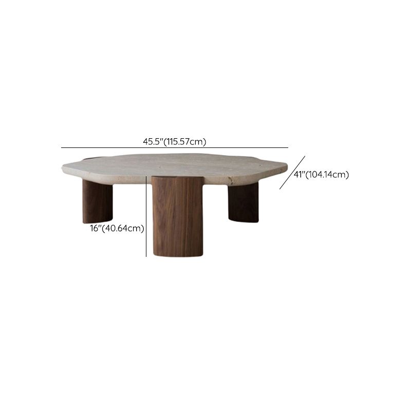 3 Legs Bunching Tables Modern Geometric Stone Coffee or End Table