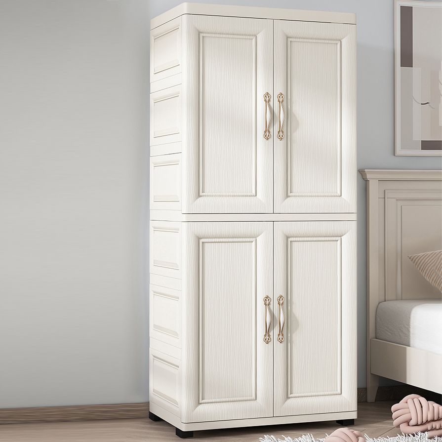 Plastic Storage Cabinet for Bedroom Modern Hinged Door Cabinet