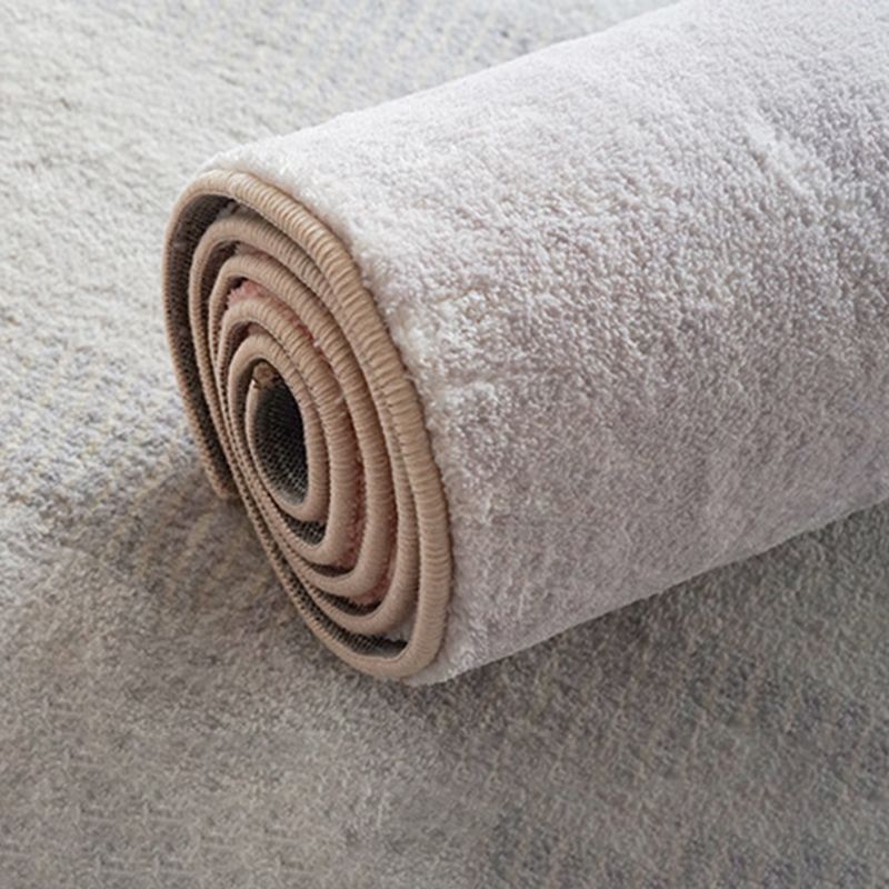 Light Brown Contrast Color Rug Polyester Casual Rug for Living Room