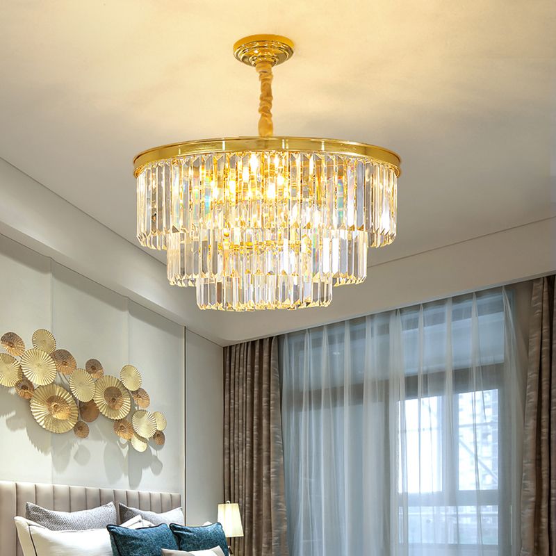 Modern Geometric Chandelier Lights Crystal Chandelier Lighting Fixtures for Living Room