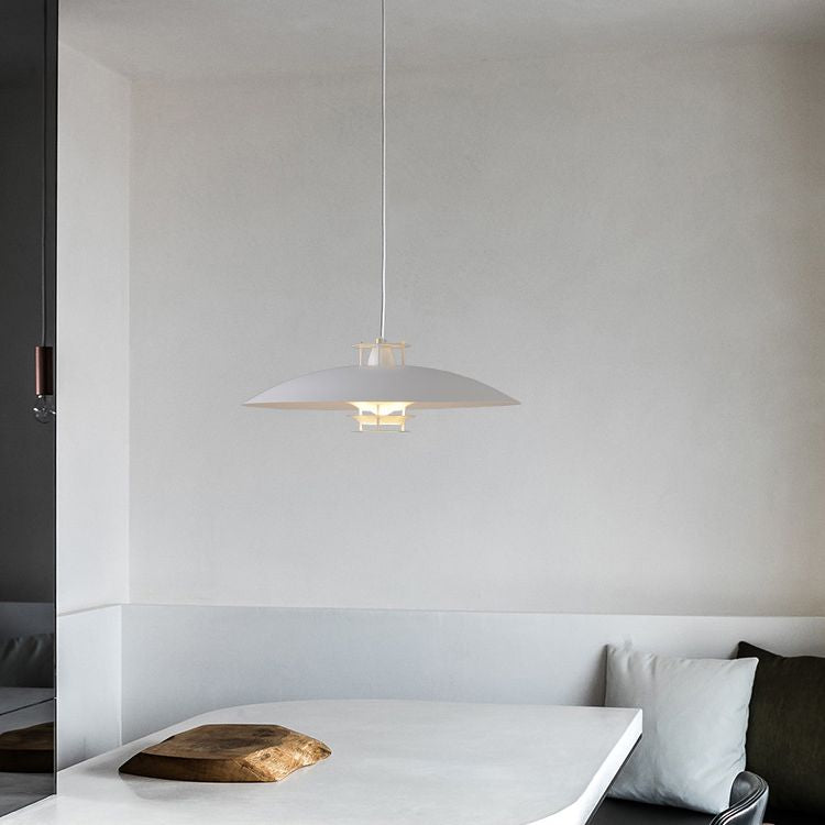 Fliegende Untertasse Metall hängend hängendes nordisches moderne 1 hängende Lampe für Wohnzimmer