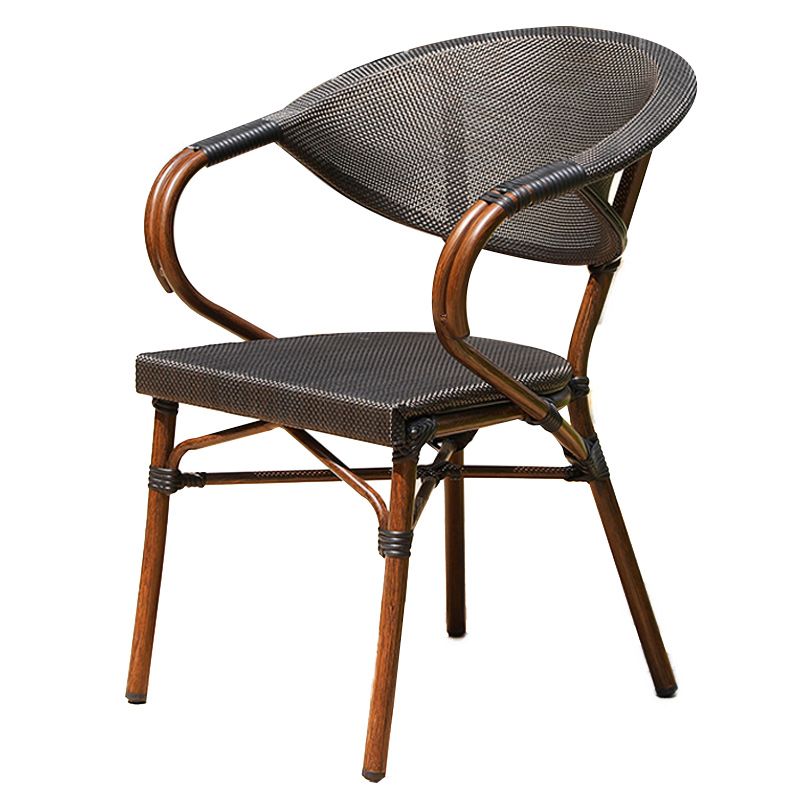 Tropical Patio Dining Side Chair Set of 2/4/6/8 Faux Rattan Dining Side Chair