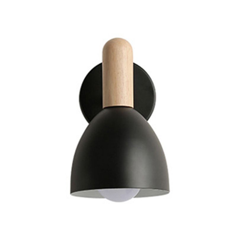 Nordic Style Iron Wall Mount Light Bell Shape Colorful Wall Lamp for Living Room