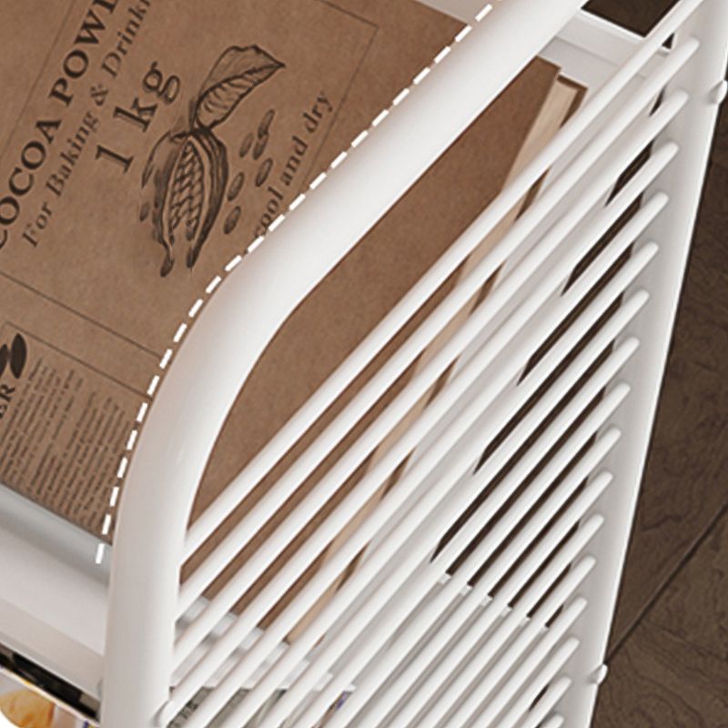 Industrielle geometrische Bücherregal Metal Open Back Bücher mit Rädern, 21,7 "H x 11,4" W.