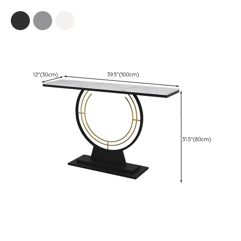 Modern Rectangle Console Table Antique Finish Console Sofa Table