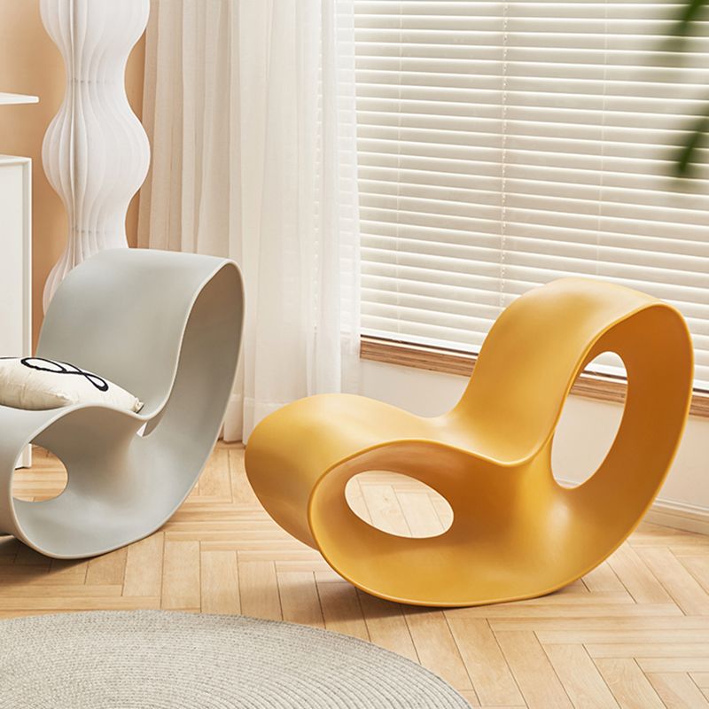 Modern Rocker Plastic Seat Belt Rocking Accent Chair for Living Room