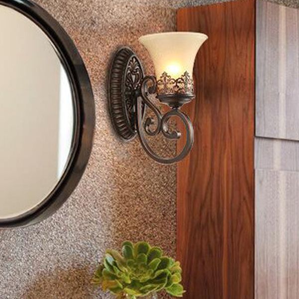 Geometric Shape Glass Vanity Sconce Light Modern Vanity Mirror Lights in Black