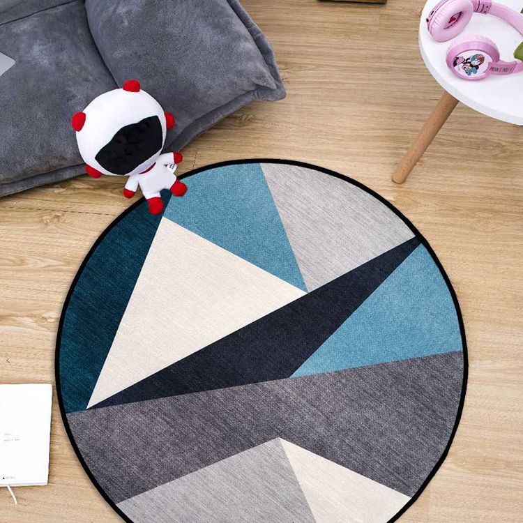 Minimalistische geometrische gedruckte Teppichfarbe gemischtem Polyesterbereich Teppich nicht rutscher Backing Teppich für Wohnzimmer