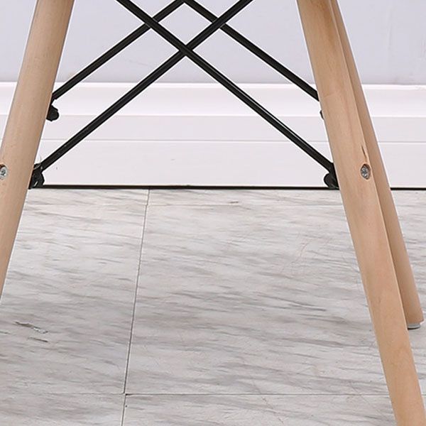 Sedia laterale di faggio contemporanea sedia opaca finitura da pranzo imbottita