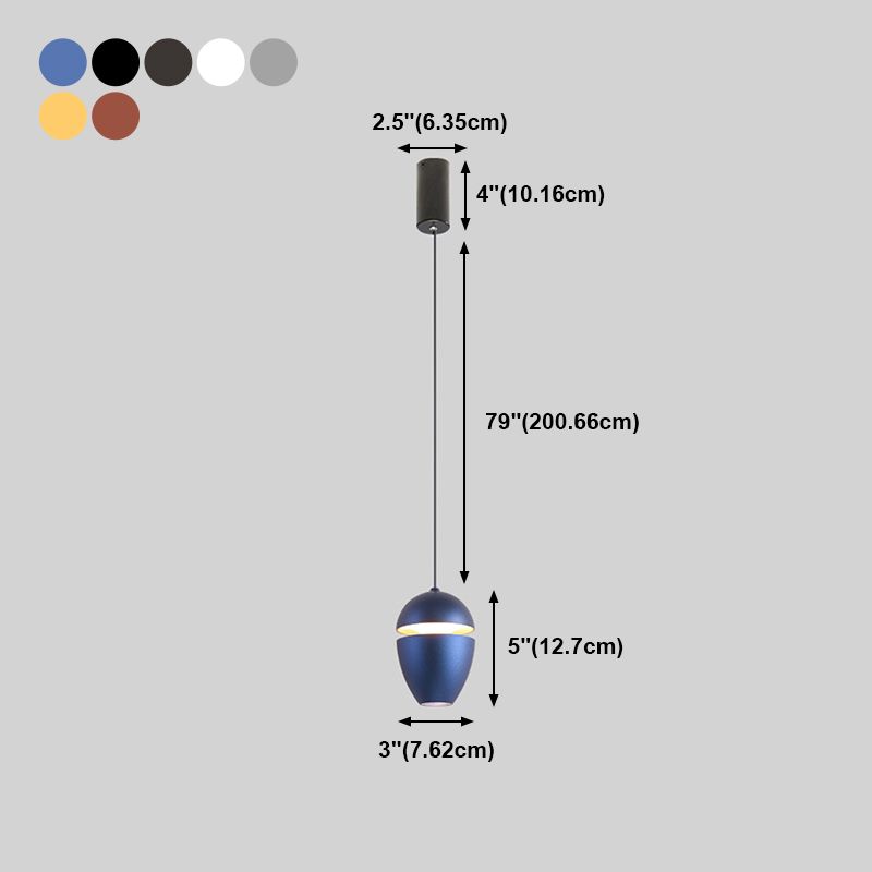 Postmodern Metal Pendant Light Aluminum LED Suspension Light for Bedside