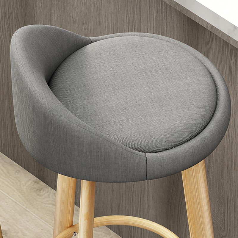 Taburete de bar sin brazos moderno, taburete de bar de acero para el hogar con cojín