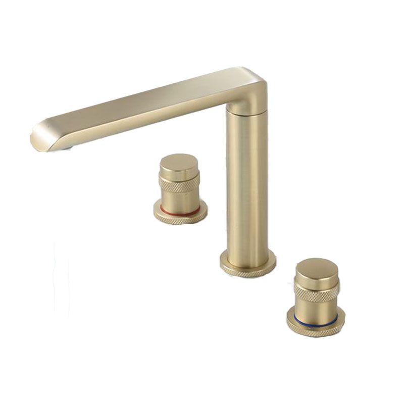 Modern Brass Tub Faucet with 2 Handles Deck Mount Bathroom Faucet