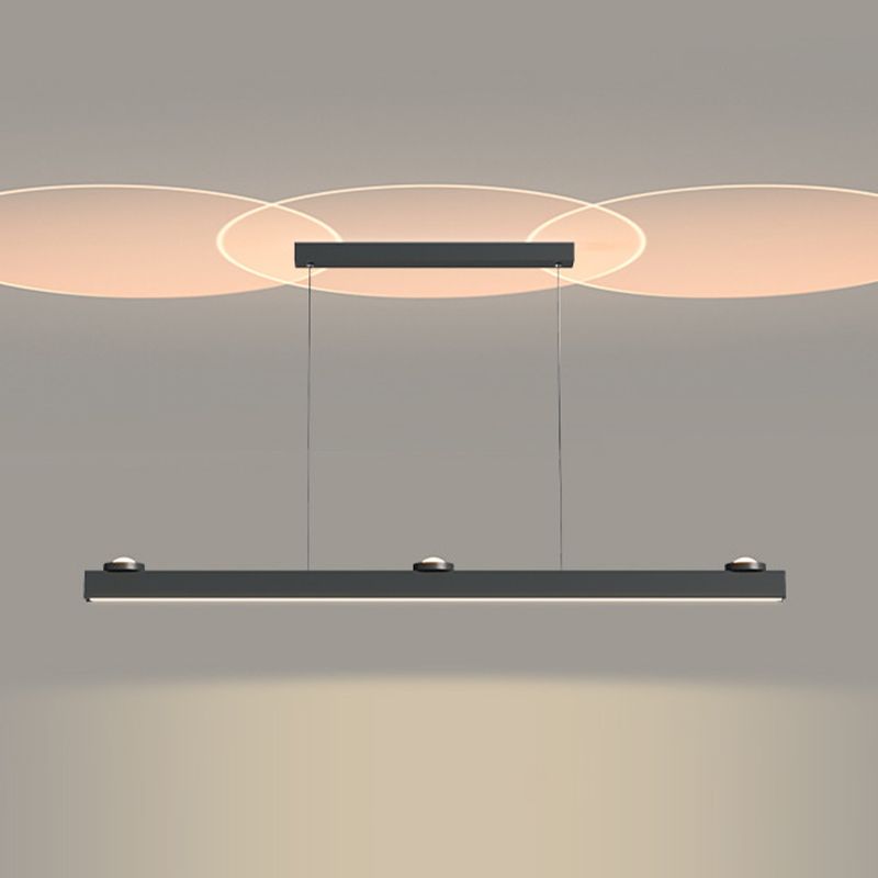 Single White/Black Modern Ceiling Light LED Island Lighting for Dining Room