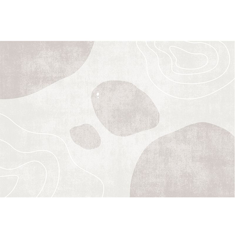 Tapis moderne de couleur claire, en Polyester, imprimé abstrait, avec support antidérapant, pour la décoration de la maison