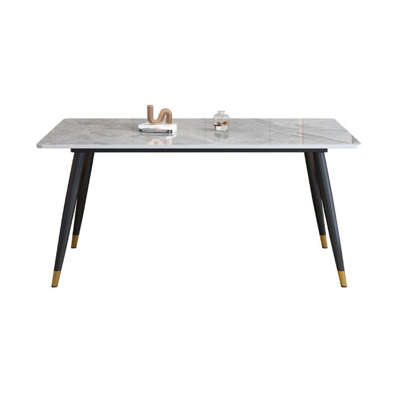 Modern Dining Table Rectangle Sintered Stone Dinner Table for Dining Room