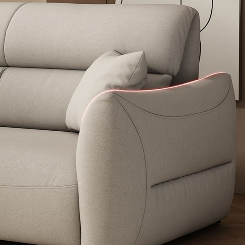 Stain Resistant Stationary Faux Leather Living Room Square Arm Sewn Pillow Back Sofa
