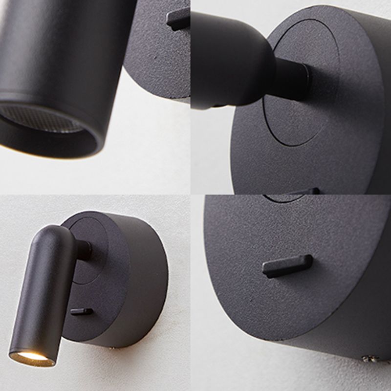 Plan de pared LED de aluminio esmerilado en la simplicidad moderna Luz de pared geométrica de metal para el dormitorio