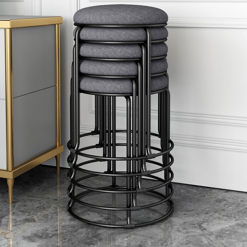 Standard Ottoman Round Corduroy Glam Whole Colored Tear Resistant Ottoman