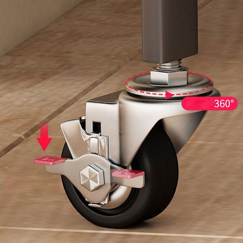 Foldable Bookcase Open Back Bookshelf with Casters for Study Room Office