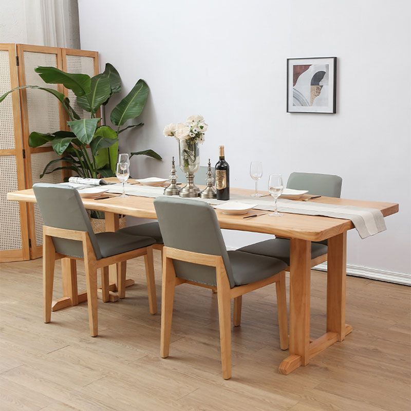 Wood Dining Table Traditional Luxury Rectangle Dining Table with Sled Base