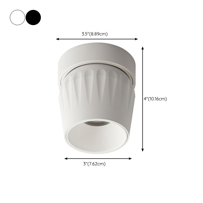1 Light Cylinder Flush Light Simplicity Metal Flush Mount Lights