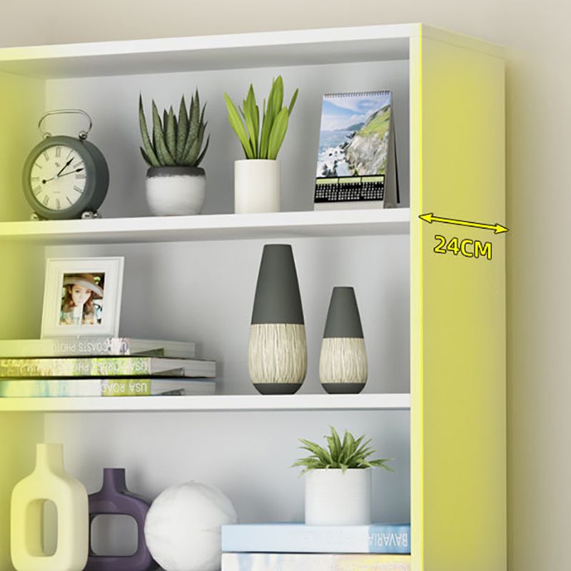 Modern Style Bookshelf Closed Back Engineered Wood Urban Bookcase for Home