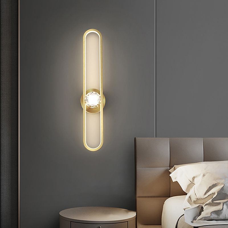 Brass Geometric Wall Light Nordic Style LED Wall Sconce for Living Room