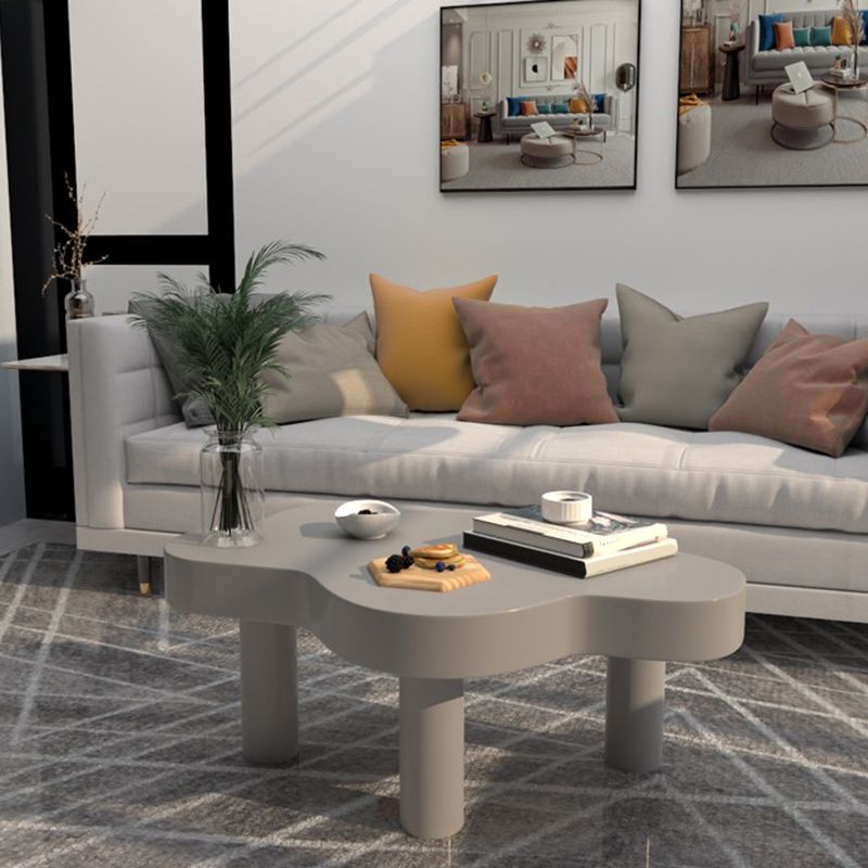 Scandinavian Wooden Coffee Table Free form Pedestal Coffee Table Set for Living Room