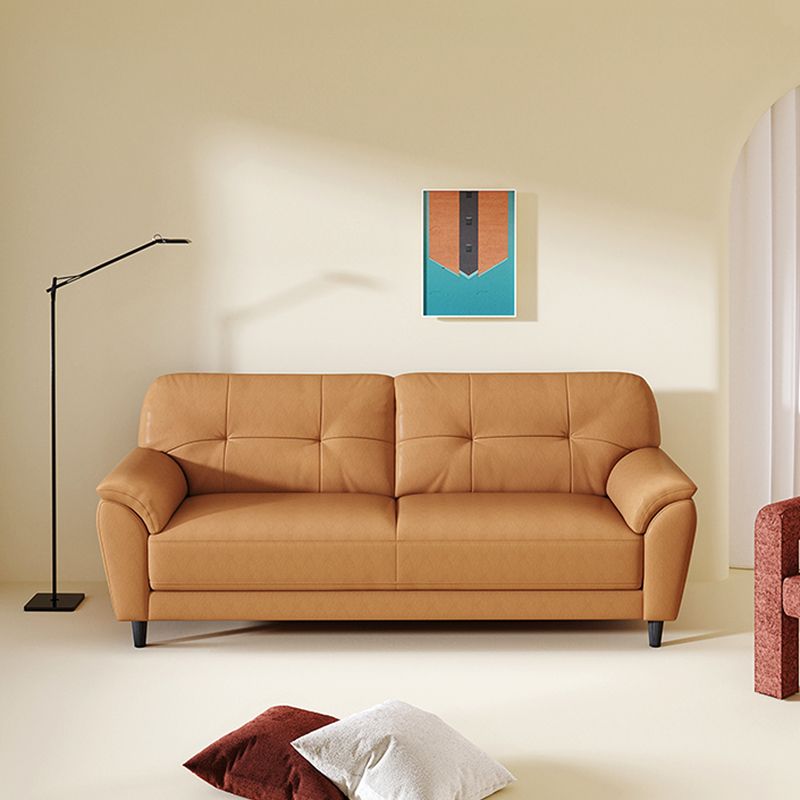 Stain Resistant Contemporary Pillow Top Arm Standard Settee Couch