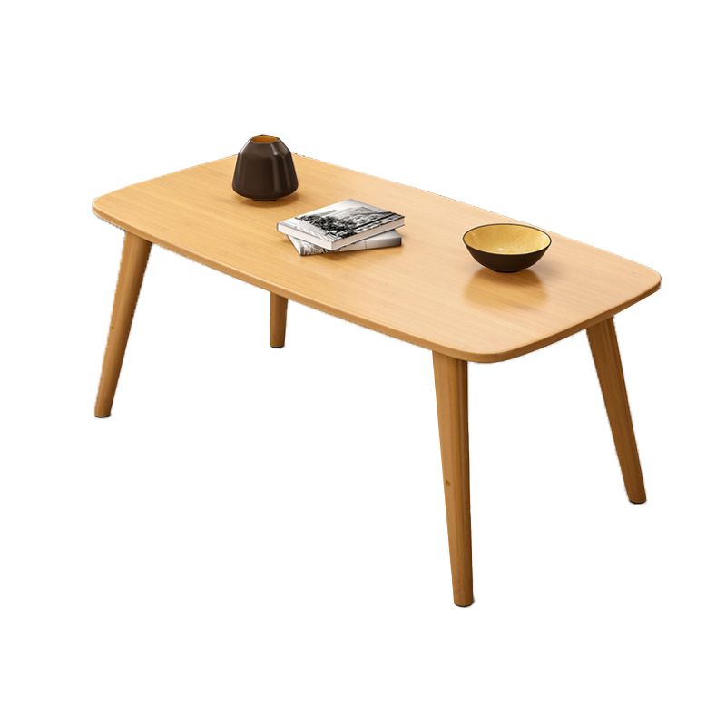 4 Legs Coffee Table Single Modern Oval Cocktail Table with Shelf
