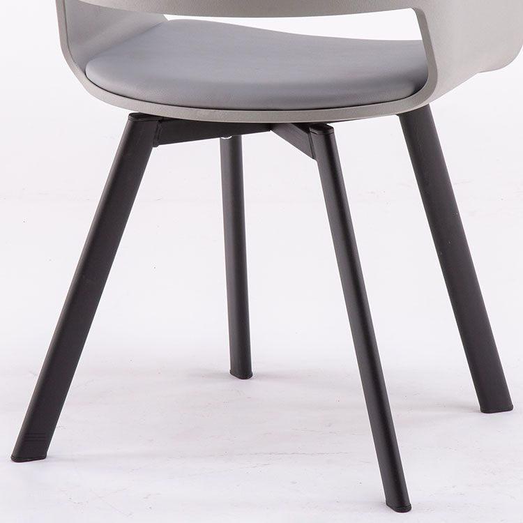 Silla de comedor de cocina industrial de metal Sillón con respaldo abierto