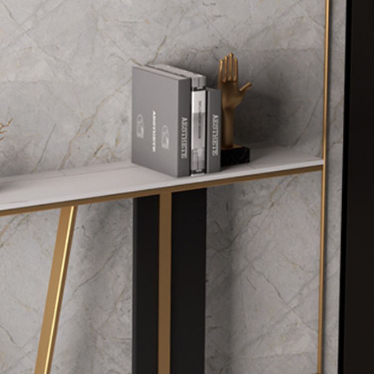Glam Scratch Resistant Console Table Stain Resistant Stone Console Sofa Table for Hall