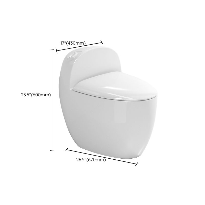 Modern Ceramic Flush Toilet Floor Mounted Urine Toilet with Seat for Washroom