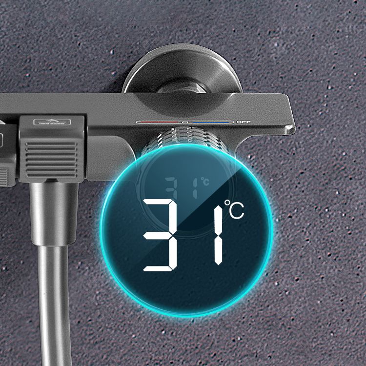 Shower Set Digital Display Simple Split Shower Set Bathroom Full Copper Booster