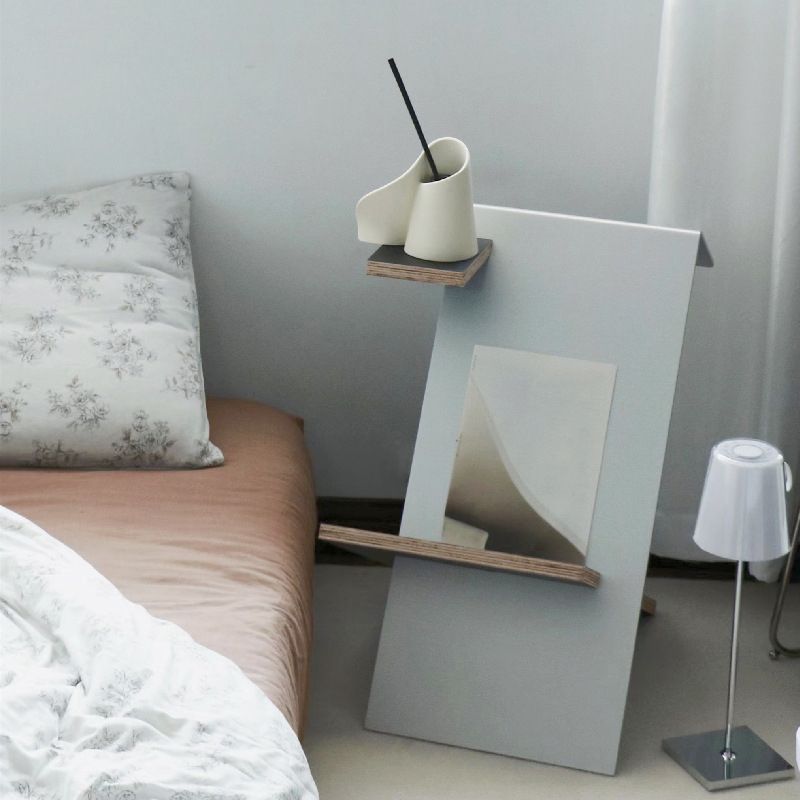 Scandinavian Engineered Wood Bookcase Standard Closed Back Bookshelf