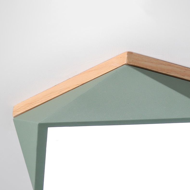 1 Lampe à plafond Hexagonal Lumière moderne Macaron Style Plafond métal Éclairage pour la salle de séjour