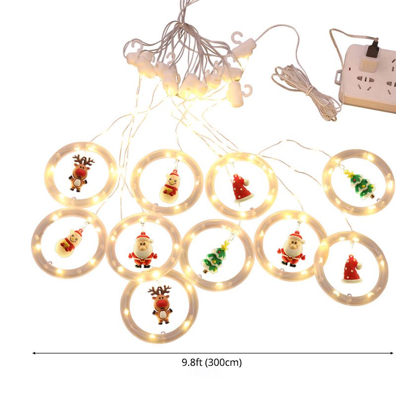 10-Head Living Room Christmas Lamp Decorative LED String Light with Plastic Shade