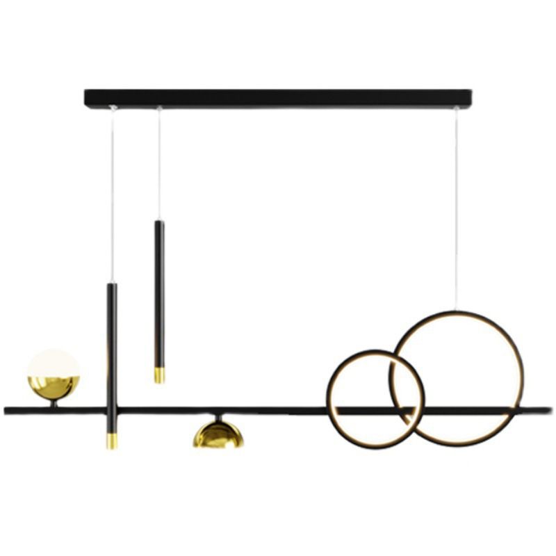 Lineair eilandhanger met 2-plekken LED Nieuw modern plafond hanglampje voor eetkamer