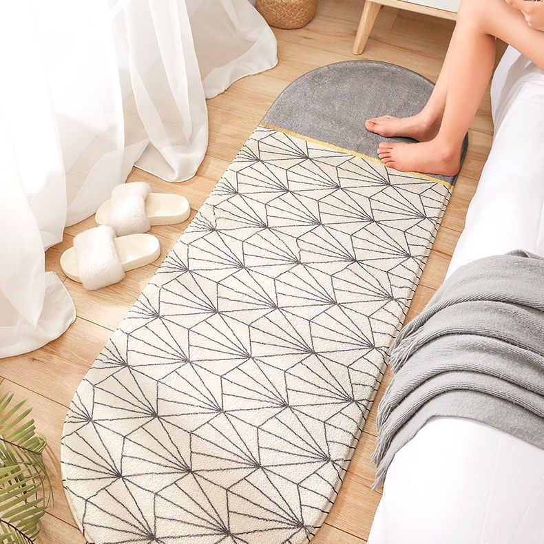 Comfort Modern RUG Simple Geometrie Patroon Tapijt Lamslam Wol Wasbaar binnen Tapijt voor Slaapkamer