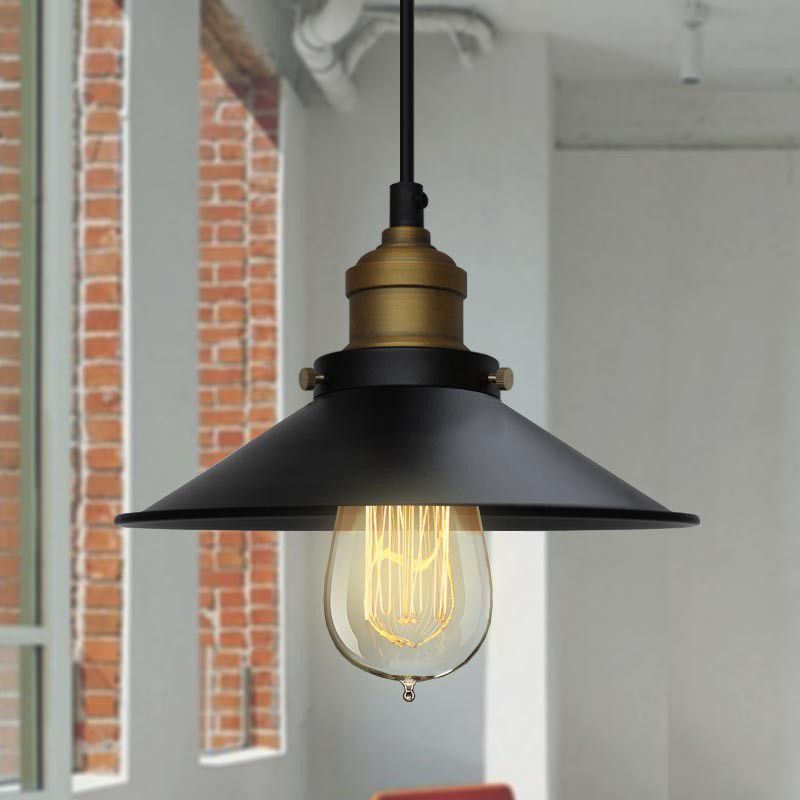 Light a sospensione a sospensione industriale ristorante in metallo a sospensione illuminazione