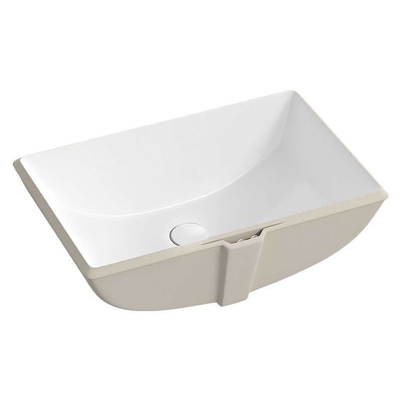Traditional Undermount Bathroom Sink Porcelain with Pop-Up Drain Vessel