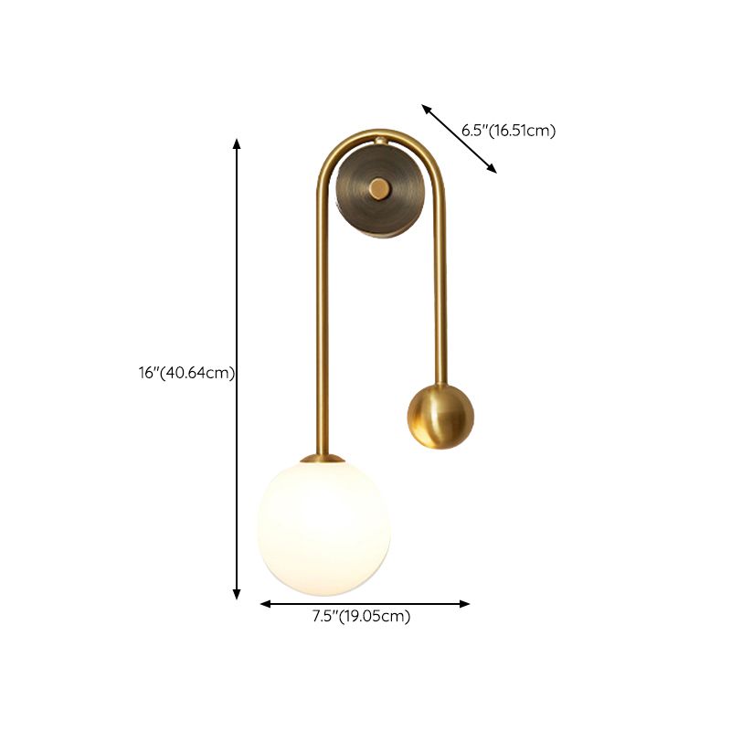 1/2-Light Golden Wall Mounted Sconce LED Wall Light for Living Room
