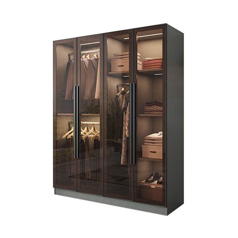 Mirrored Finish Cabinet with Glass Door Contemporary Interior Storage Cabinet