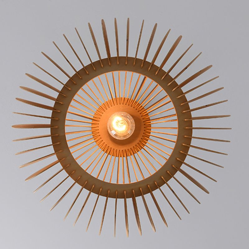 1 Luce a sospensione lampadario leggero con luce in legno di legno semplice moderno luce appesa al coperto