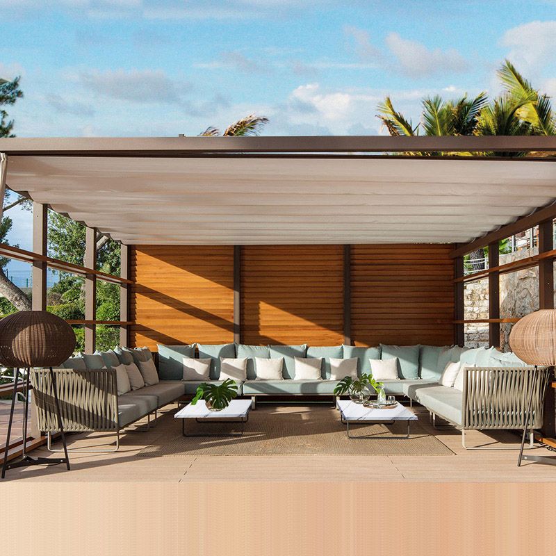 Tropical with Cushions Patio Sofa Water Resistant Outdoor Patio Sofa