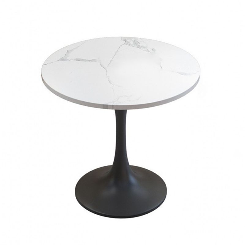 Traditional Luxury Dining Table Stone Dining Table with Metal Base