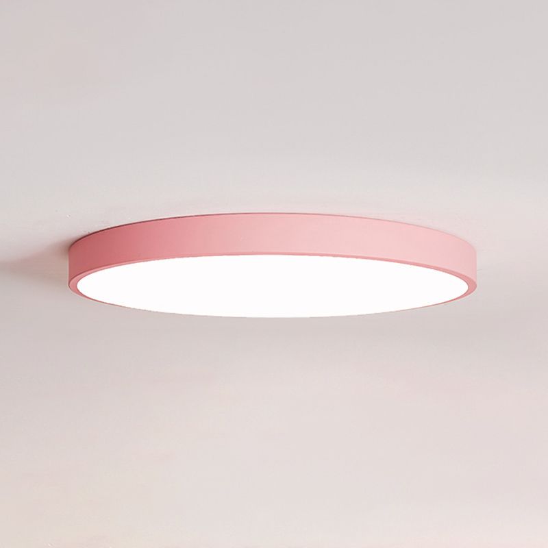 Plafonnier encastré circulaire en métal à LED de style simple