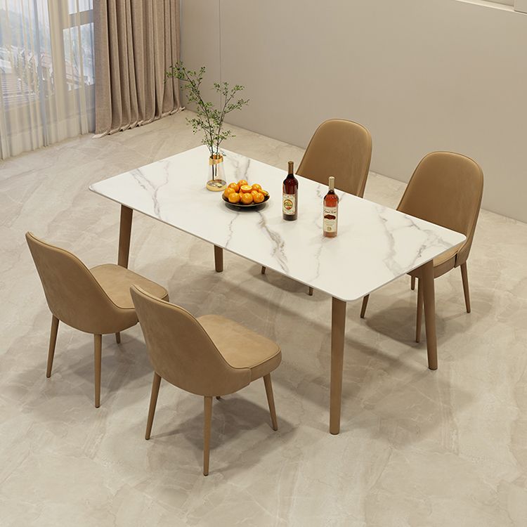 Modern Stone Rectangle Dining Table 1/5 Pieces Dining Set for Dining Room