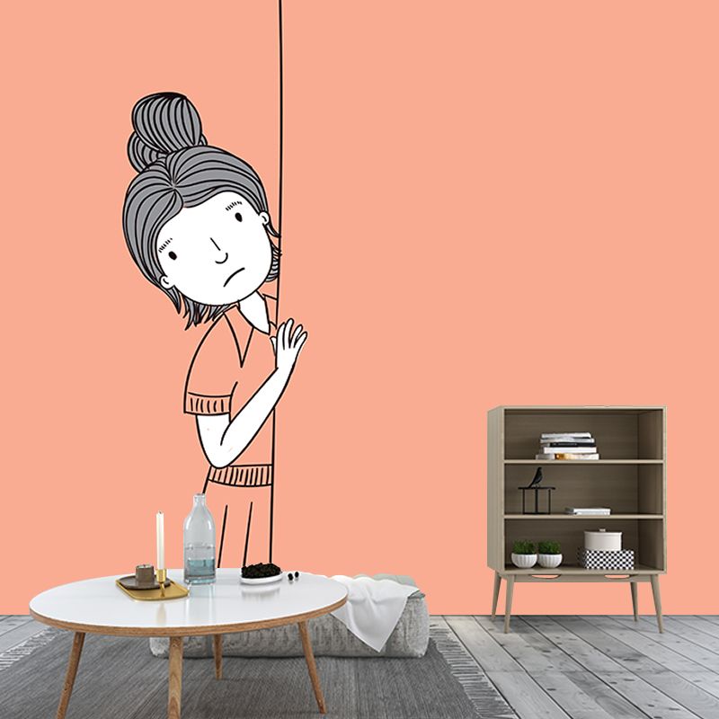 Cartoon Characters Resistant Mural Wallpaper Environment Friendly Sleeping Room Wall Mural