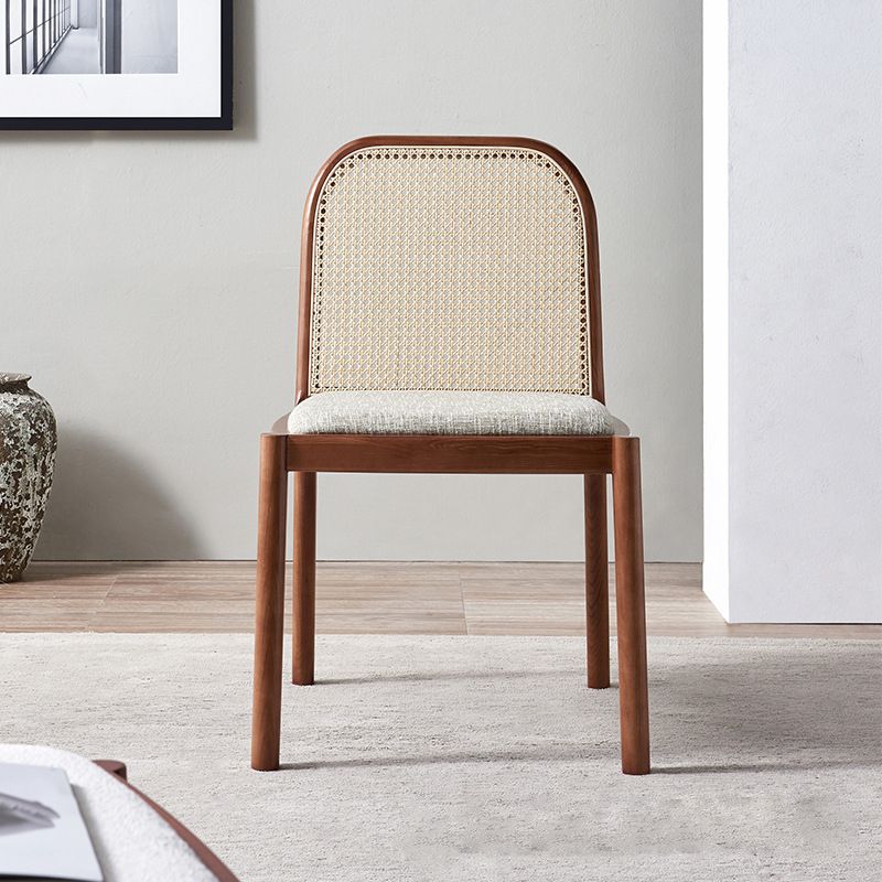 Traditional Armless Dining Chairs Solid Wood Side Chair Set for Home